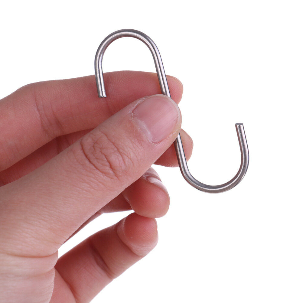 5pcs S-Shaped Hooks Hanging Hanger Storage Holders Anti-Rust Metal Hooks.l8