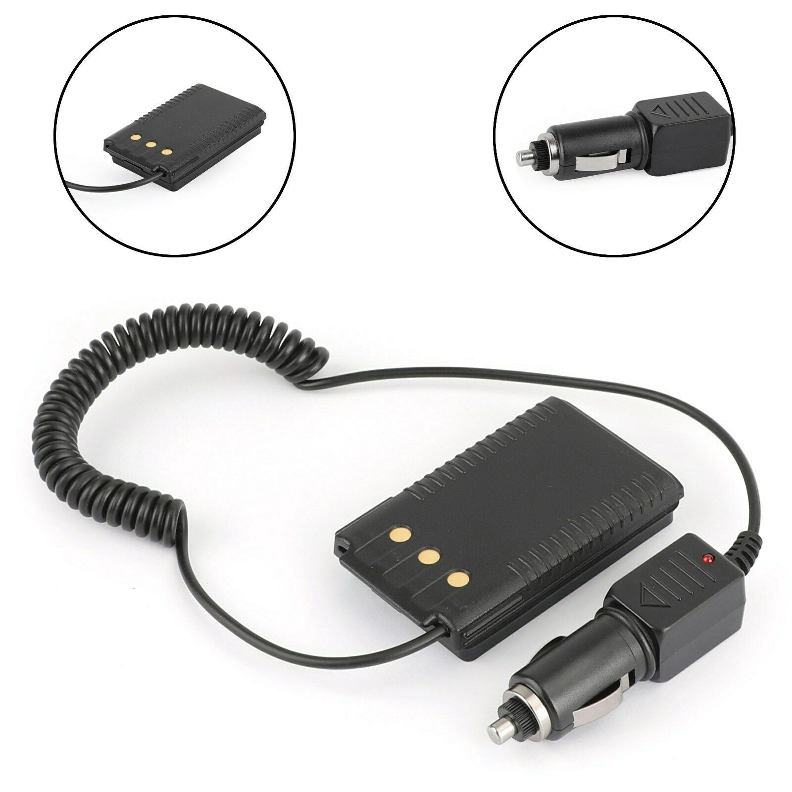 Battery Eliminator Car Charger 12V/24V Fit for Yaesu FT70D FT70DR CN