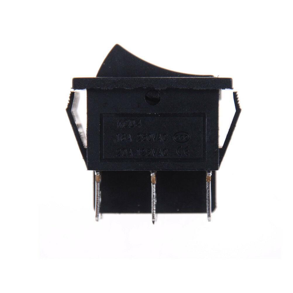 2PCS KCD4 Rocker Switch Black DPDT ON/OFF/ON 6 PIN 16A/250VAC 20A/125VA_.l8