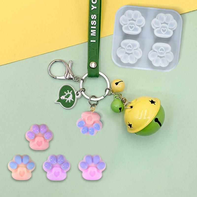 Clear DIY Keychain Pendant Jewelry Crafting Mould for Valentine Love Gift Craft
