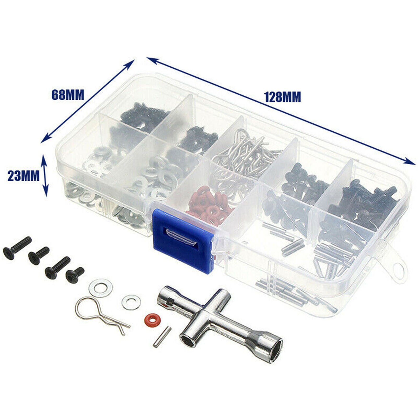 270pcs Assorted Screws Box Repair Tool Kit for 1/10 HSP RC Car Accessories