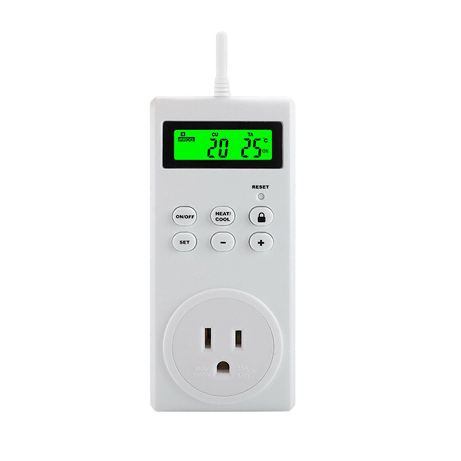 Programmable Digital Wireless Thermostat LCD Switch Plug-in Socket Outlets