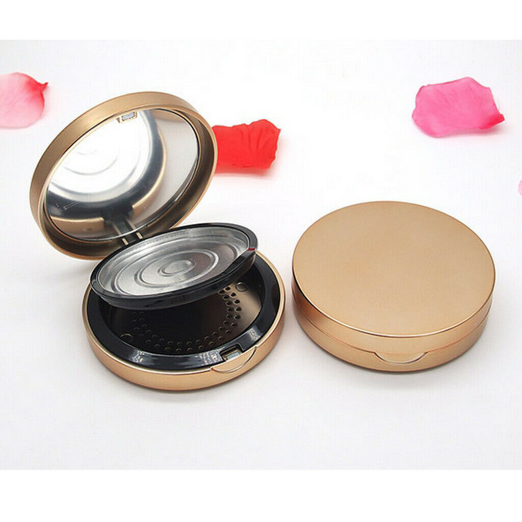 Double Layer Cosmetic Concealer Foundation Powder Container Case Holder Jar