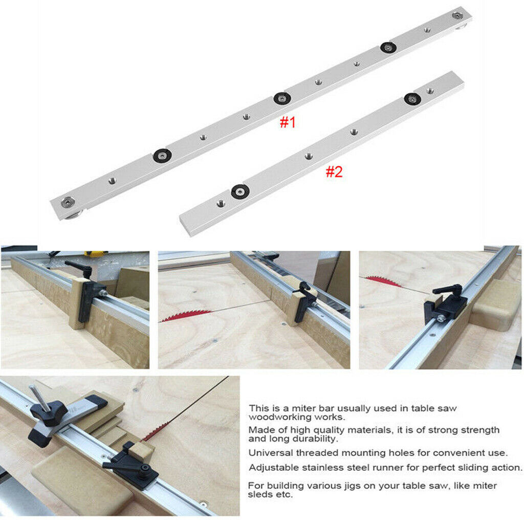 450mm Aluminium Rail Miter Bar Slider Table Saw Gauge Rod Woodworking Tool