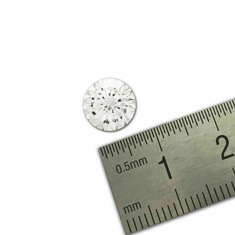 8mm Unheated 3.5CT White Round Sapphire AAAAA Brilliant Loose Gemstones