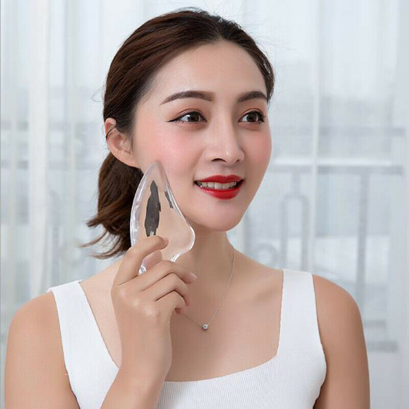 1PC Crystal Scraper Board Face Lifting Tool Gua Sha Face Massage Facial M.l8