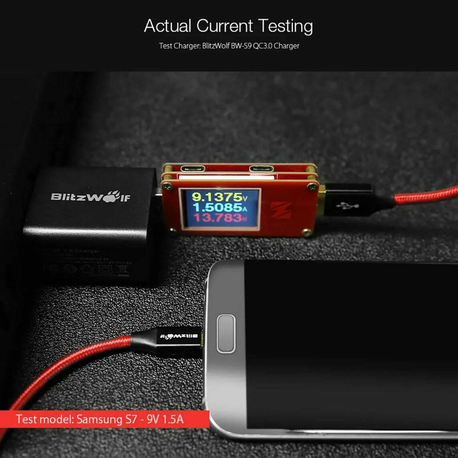 BlitzWolf 1.8m AmpCore Turbo Micro USB Fast Charging Charger Data Cable Cord