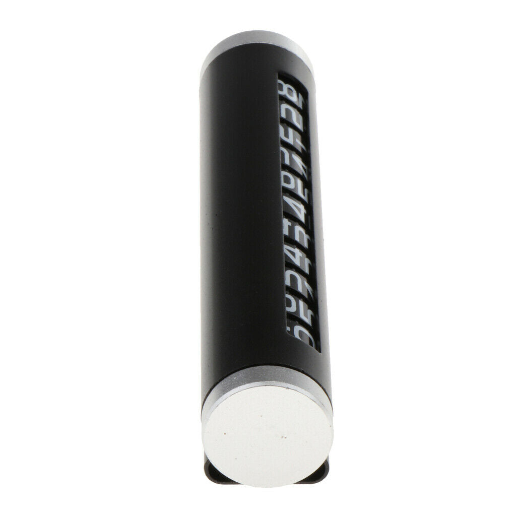 Aluminum Auto Park Stop Telephone Rotate Car Temporary Parking Card Black