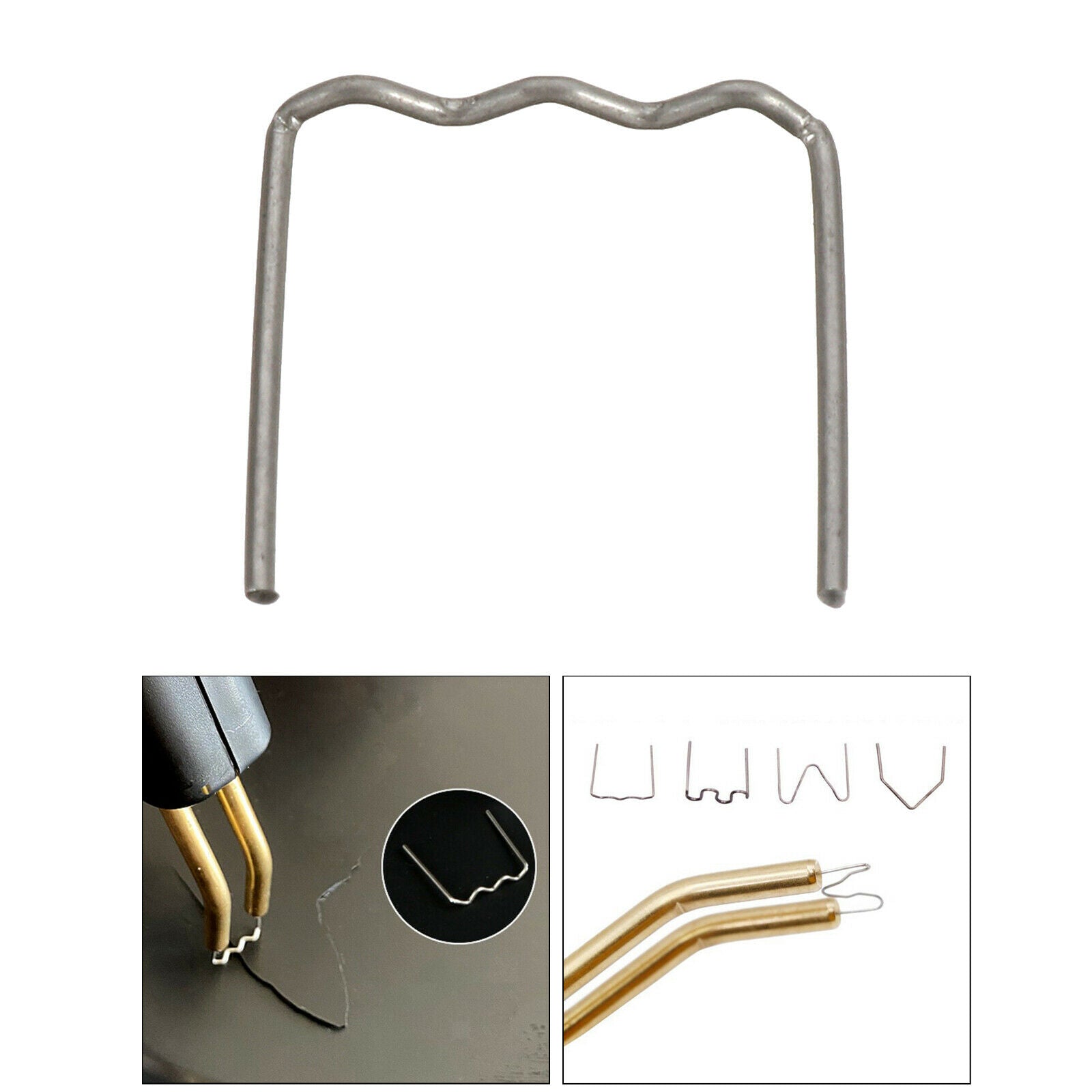 Hot Staples Car Damaged Bumper Plastic Welder Repair Kit Flat Staples 0.6mm