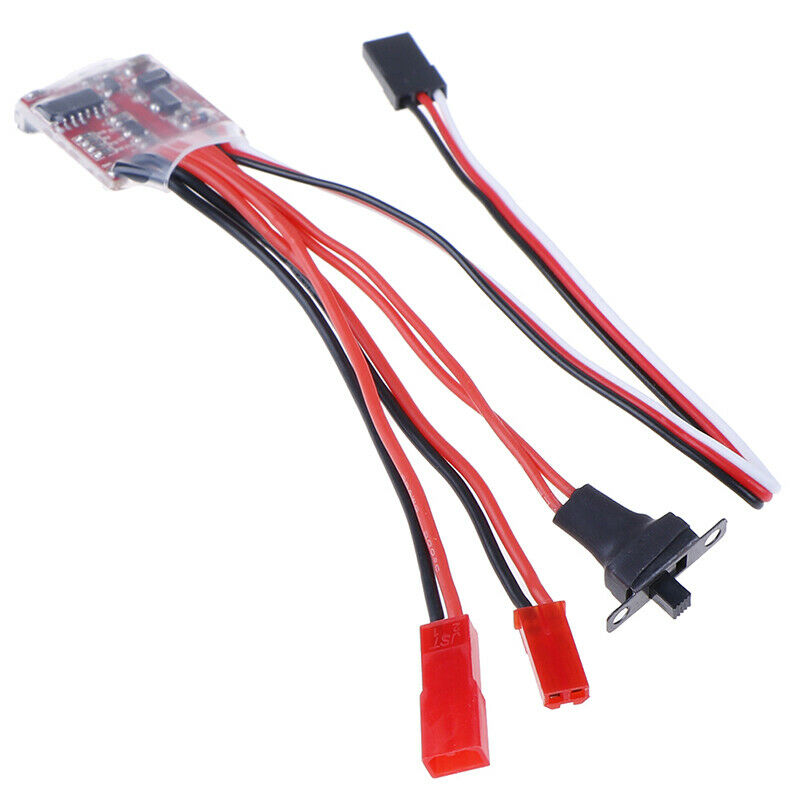 1Pc RC ESC 20A Brush Motor Speed Controller with Brake for RC Car Boat Tan Lt