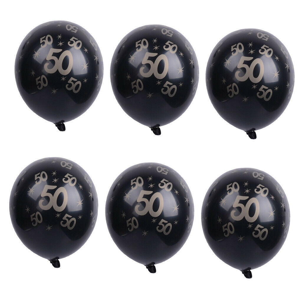 10 Pieces Age Figures Numbers Balloon Birthday Anniversary Decoration 50