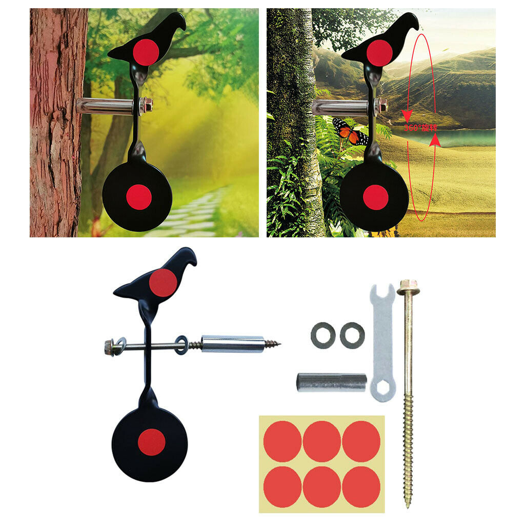 Solid Resetting Target Durable Bird Shape Shooting Target Garden Spinner Target