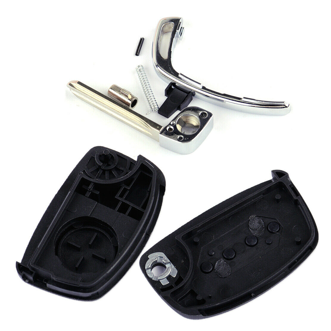 4 Button Flip Remote Key Fob Case Shell Fit for Hyundai Santa ix45 ix35 An