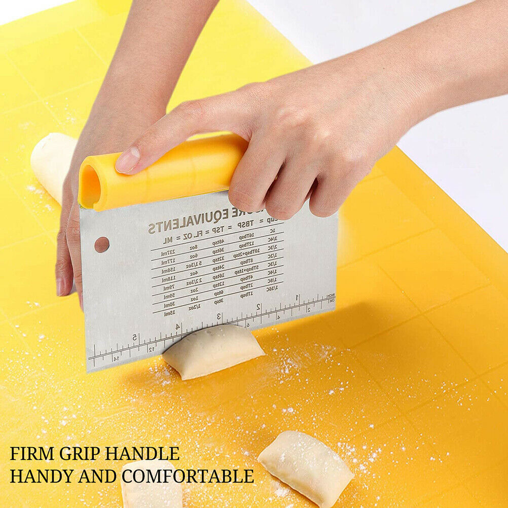 2 in 1 Bench Dough Scraper Set Bread Cake Baking Making Tools For Kitchen