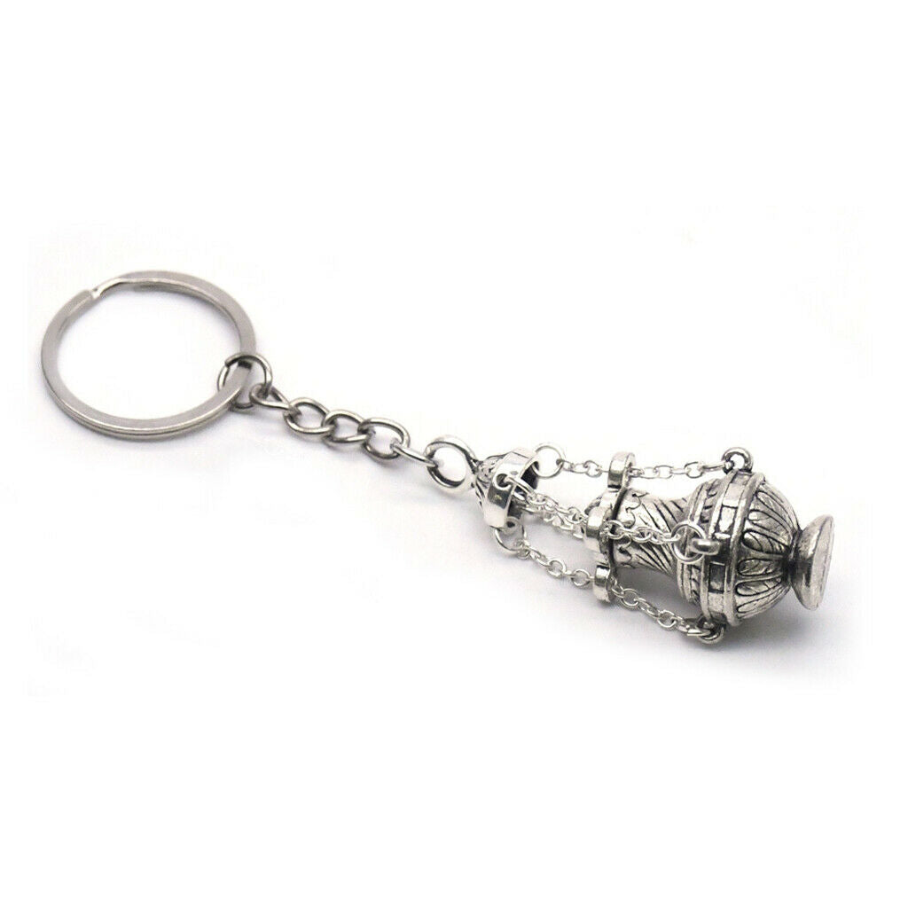 Incense Burner Keychain Keyring Bag Charms Key Ring Car Hanging Ornaments