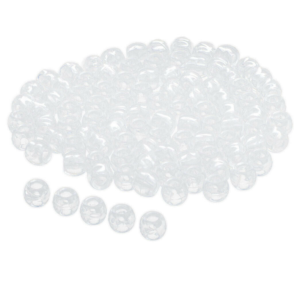 100x Plastic  Beads DIY Hair Accessory for Necklace Bracelet Crafts