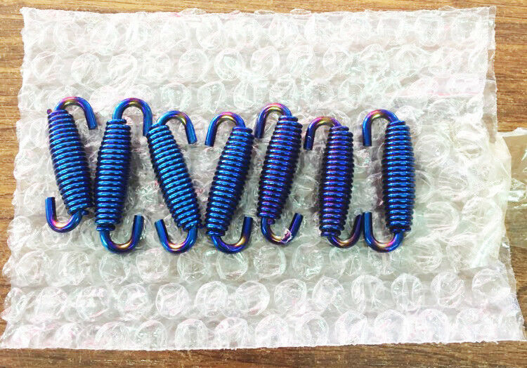 6pcs Blue Motorcycle Exhaust Pipe Muffler Springs Hooks Motorcycle Accessories