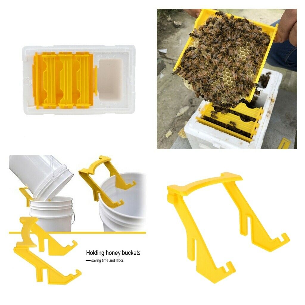 Bee Honey Bucket Rack Frame Grip Holder Queen Bee Rearing Harvest Tool