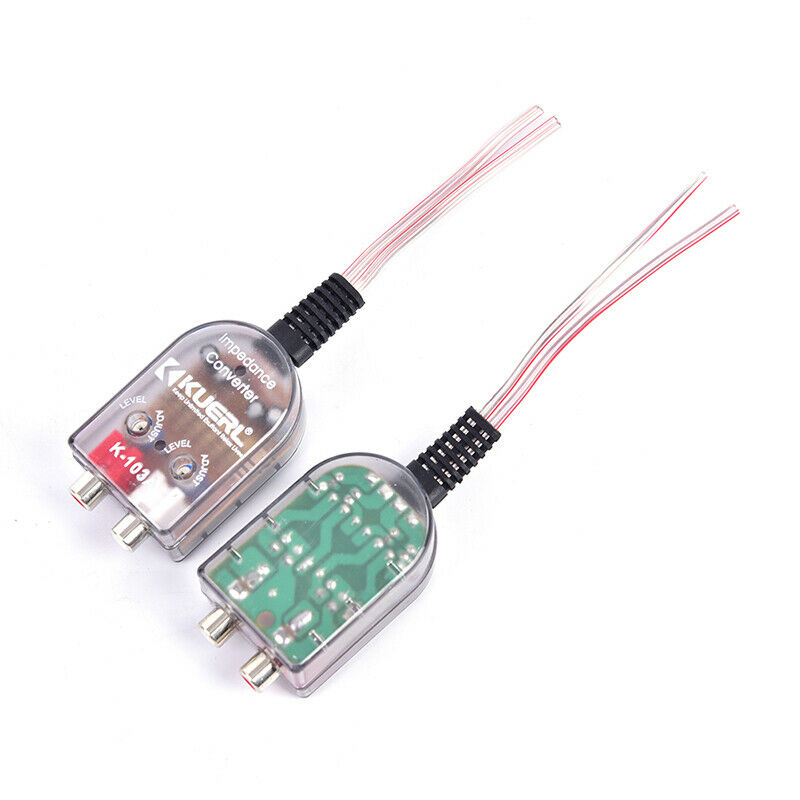 12V Car Stero Radio Speaker High To Low RCA Audio Impedance Converter con.l8