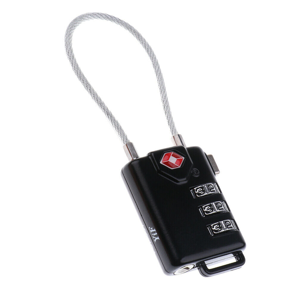 3-Digit Dial Combination Suitcase Luggage Zinc Alloy Code Password Padlock