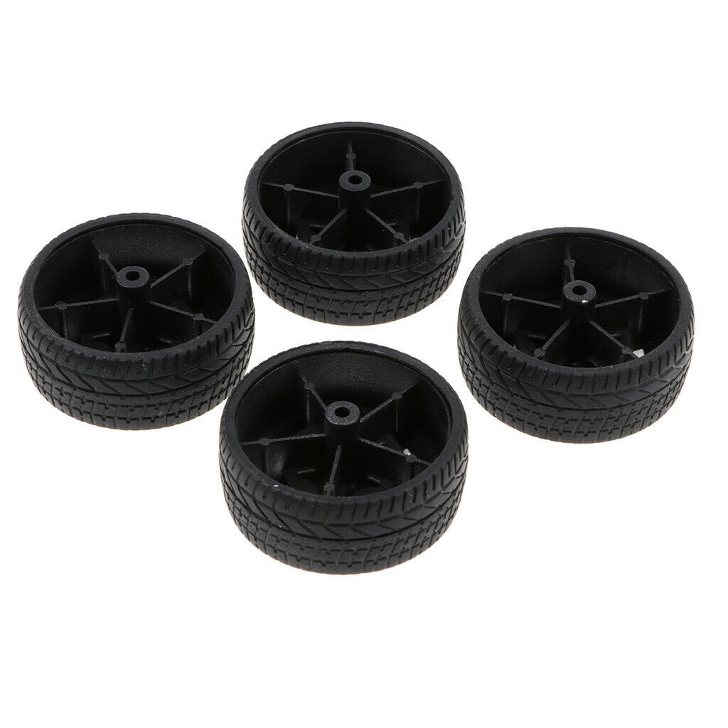 4pcs 1/10  Car Car Parts 5 Black Wheel Rims