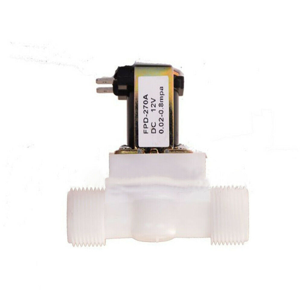 Water Solenoid Valve Electric Magnetic 12V N/C Air Inlet Flow Switch 1/2In NICE