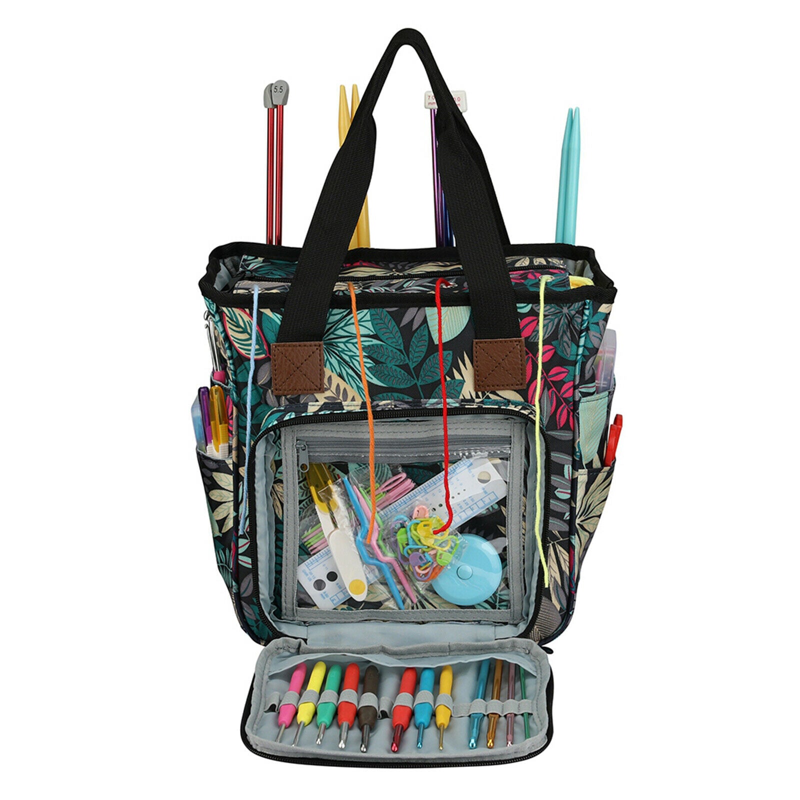 Knitting Bag Yarn Storage - Best Durable Canvas Yarn Bag - Yarn Wool Organizer
