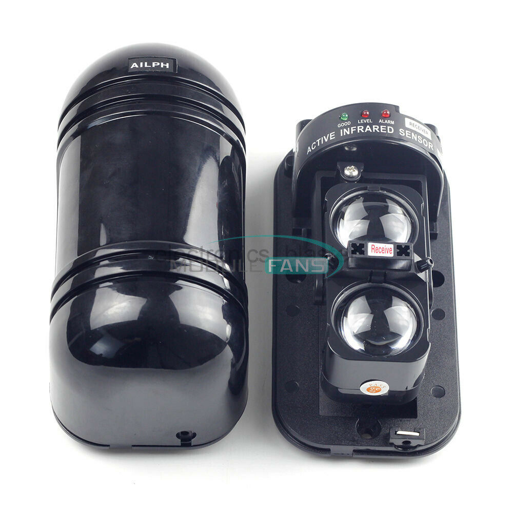 1pair Dual Beam IR Infrared Detector Module Burglar Alarm 100m for Home Security