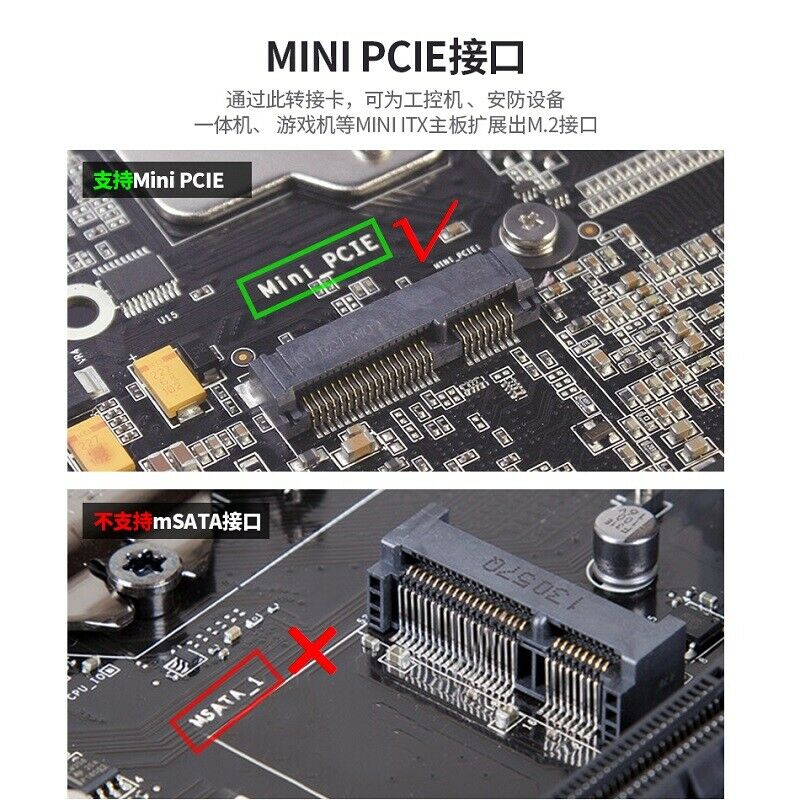 Mini PCI-E to m2 Adapter Converter Expansion Card m2 Key NGFF E Interface for m2