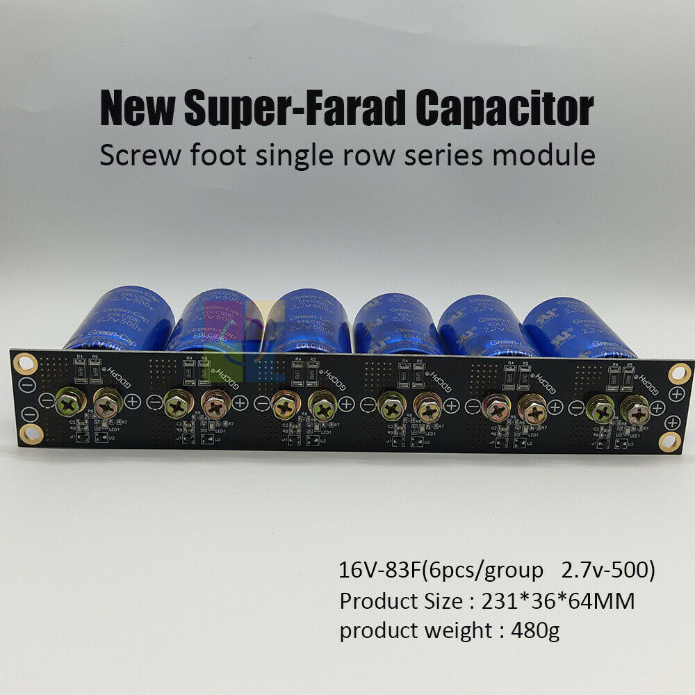 16V-83F Farad Capacitor Super Capacitor 2.7V-500F Screw Foot Single Row Module