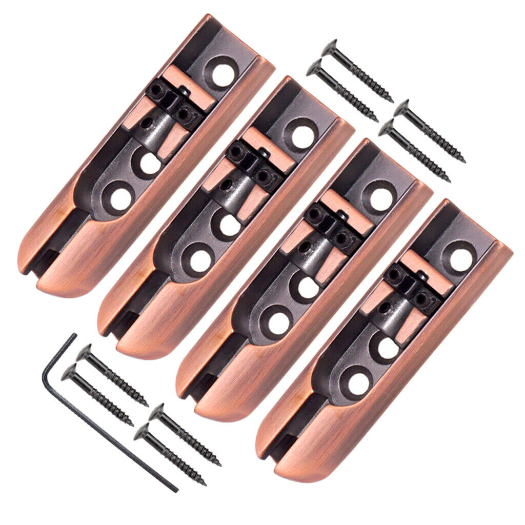 4pcs Single Individual Bridge Saddles Tailpiece for 4 String Bass Guitar Pro