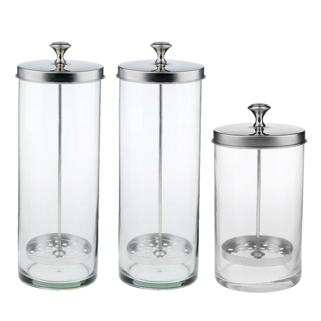 3x Disinfecting Disinfectant Jar Sanitizer Jar for Barber Scissors Tools
