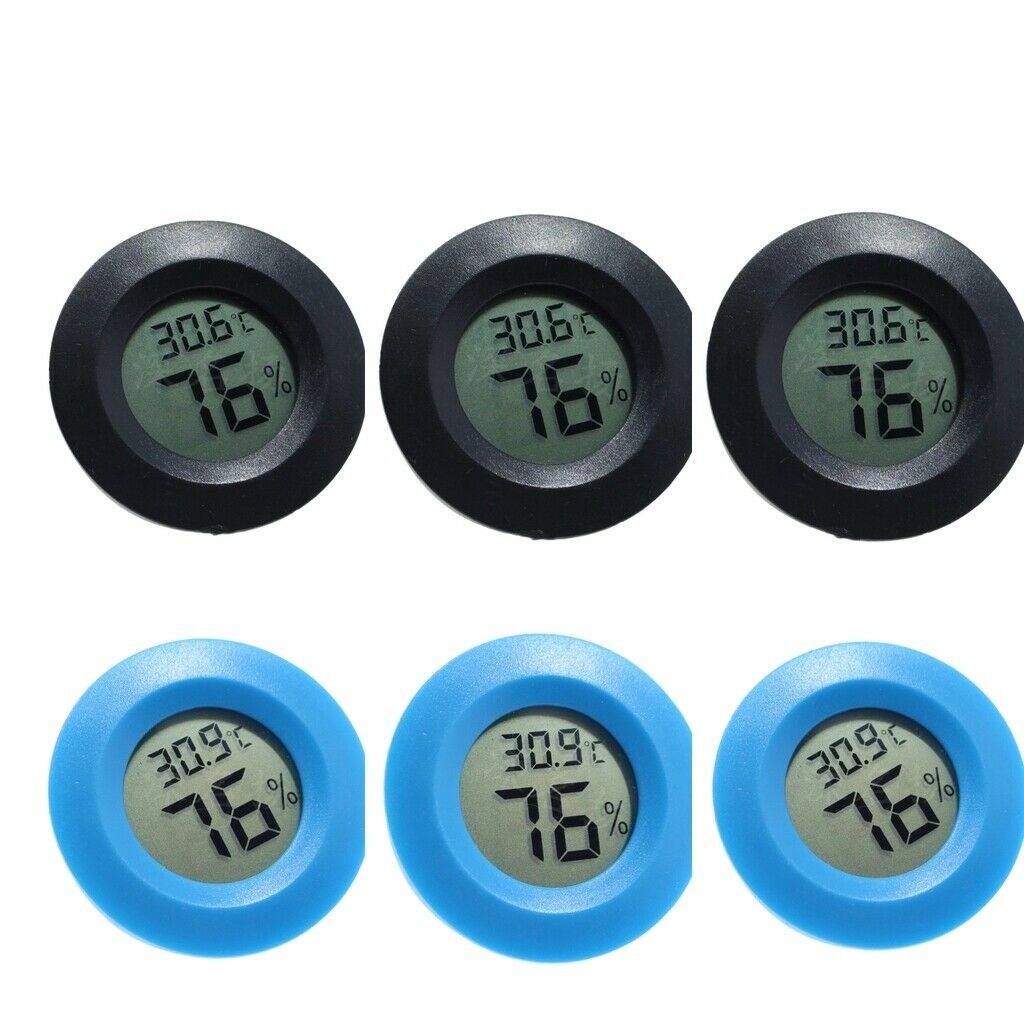 6x Reptile Tank Thermometer Humidity Hygrometer Pet Reptile Lizards Snakes