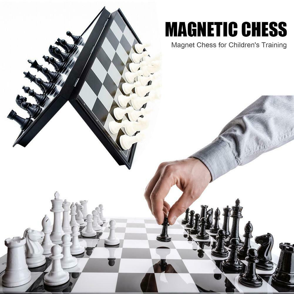 Children Outdoor Magnetic Folding Chess Set Portable Travel Board Games @
