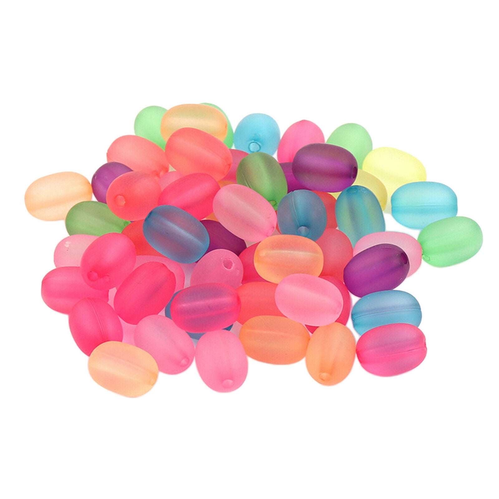 300Pcs Oval Beads 10mm Jewelry Making Crafting Loose Bead Charms Accessories
