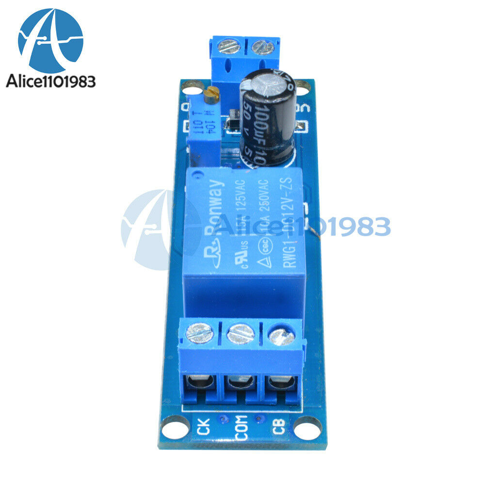 12V Delay Timer Switch Relay Module 0 -10 Second NE555 Oscillator Adjustable