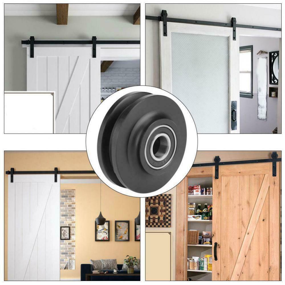 2Pcs Set of 2 Barn Door Wheel Closet Hardware Window Hanging Runner Pulley