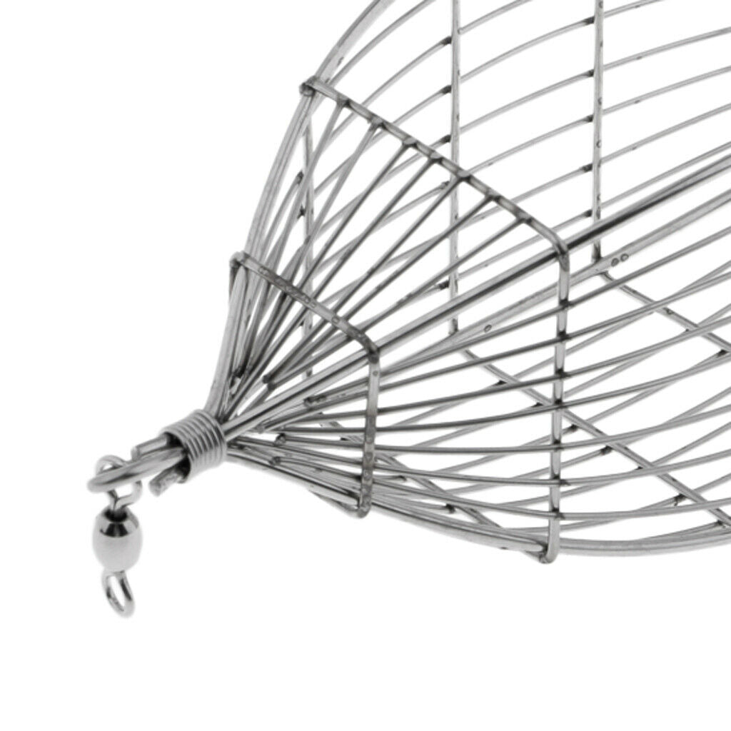 Stainless Steel In Line Wire Cage  Bait Fishing Feeder Carp Fishing Tackle M