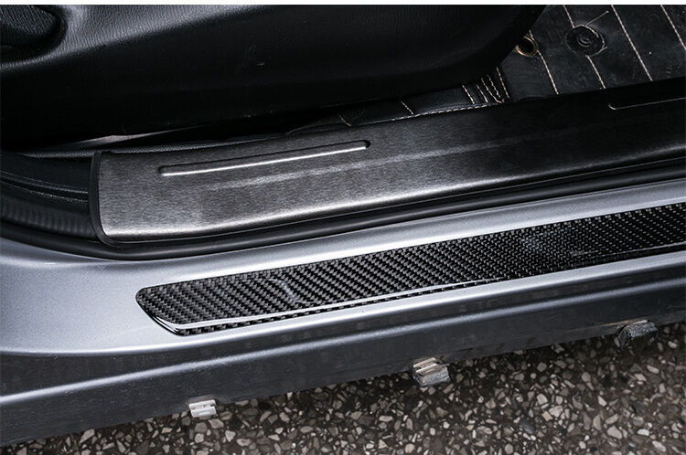 60cm Waterproof Real Carbon Fiber Door Sill Scuff Plates for Auto Car Door Panel
