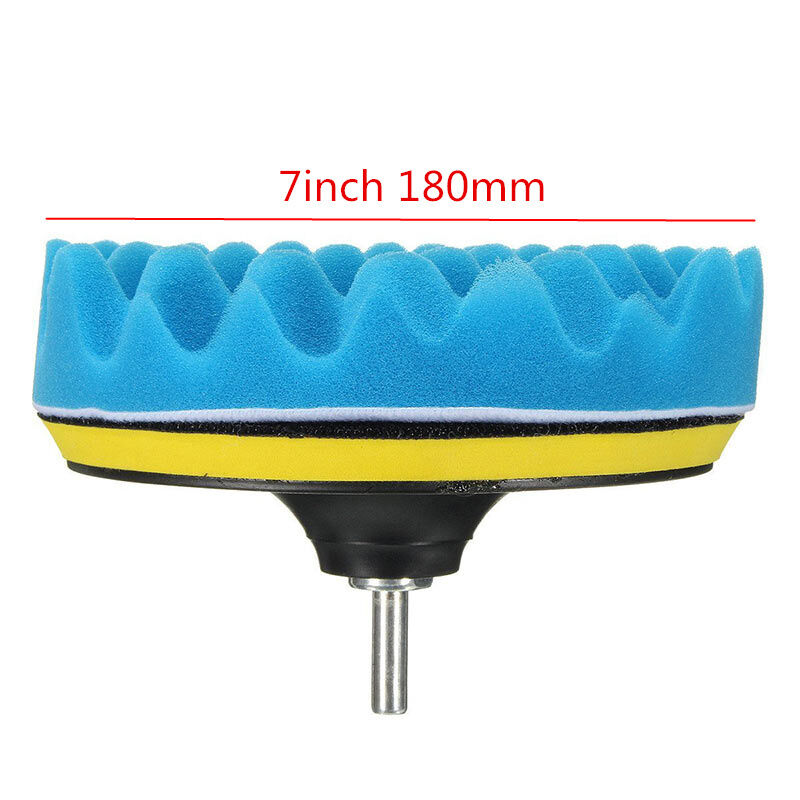 5x Universal 7inch Sponge Foam Waffle Polishing Buffer Pad For Auto Car Polisher