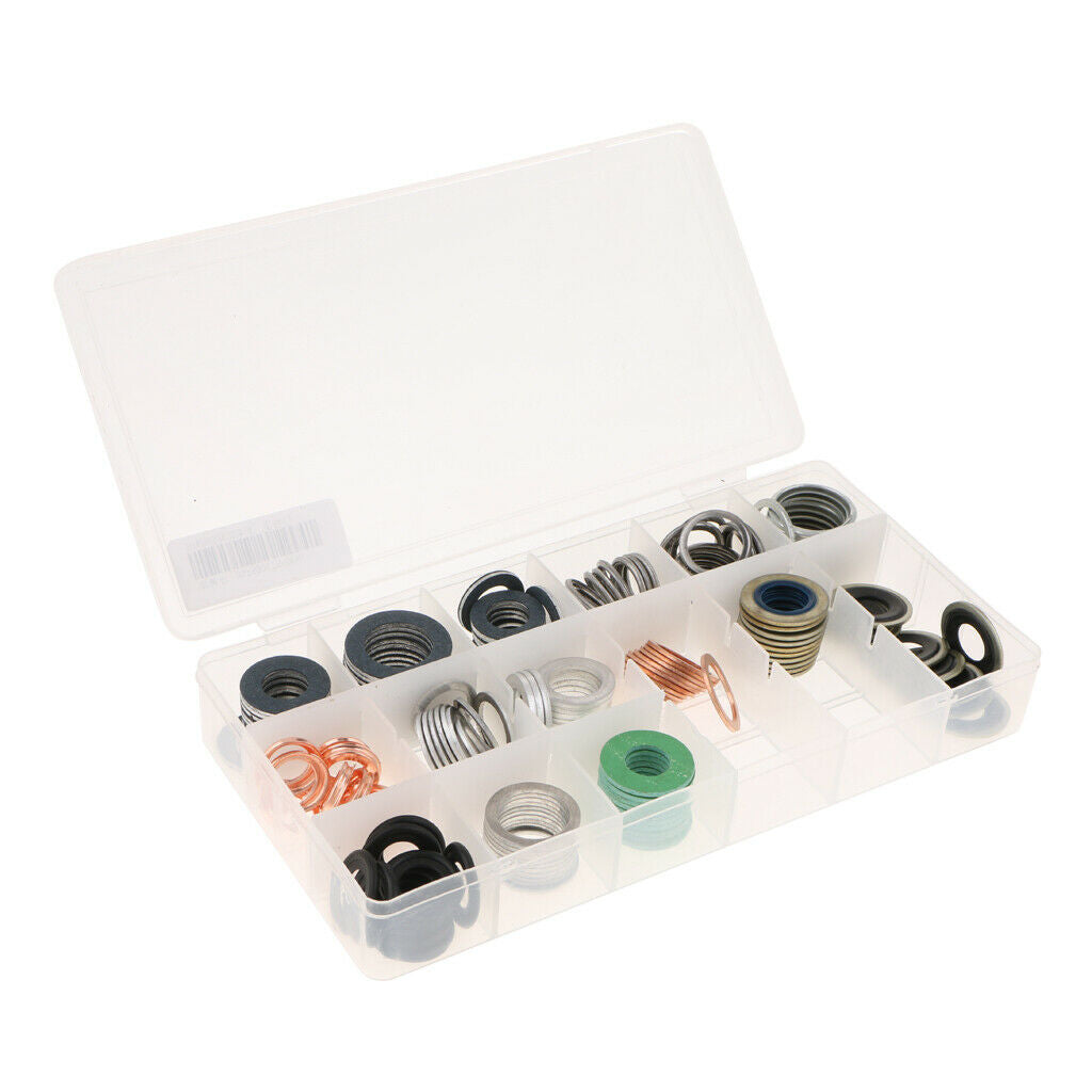 150pcs Car Oil Drain Plug Crush Washer Gasket for Auto Oil Drain