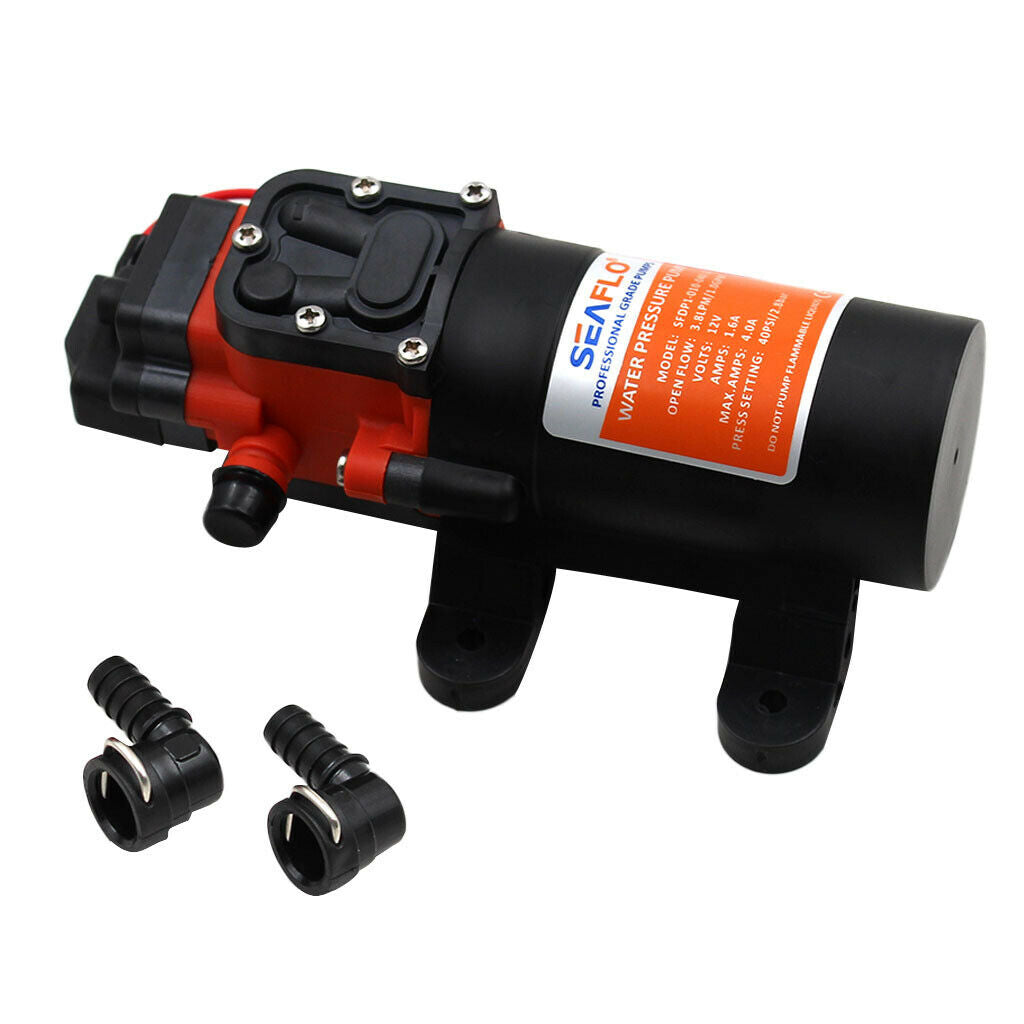 DC 12V 1.2GPM 4.2L / Min 35 PSI Pressure Self-Priming Diaphragm Pump