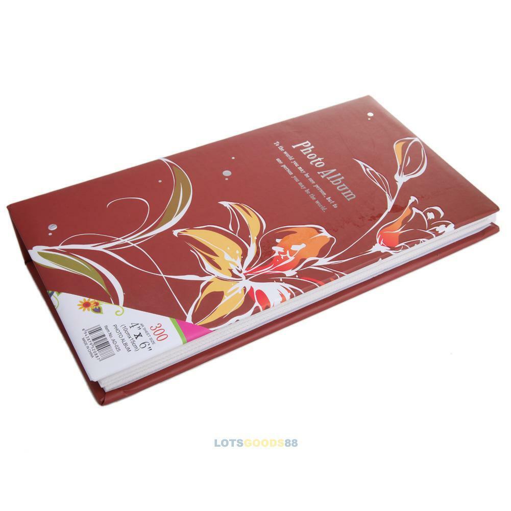 Flowers 300 Photos 4x6" Photo Album Picture Film Holder Storage Case Memory Book