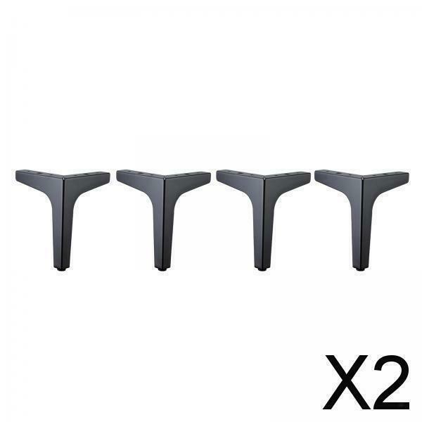 2X 4 x Iron Metal Furniture Legs Sofa feet Chair Cabinet Table 15cm Black