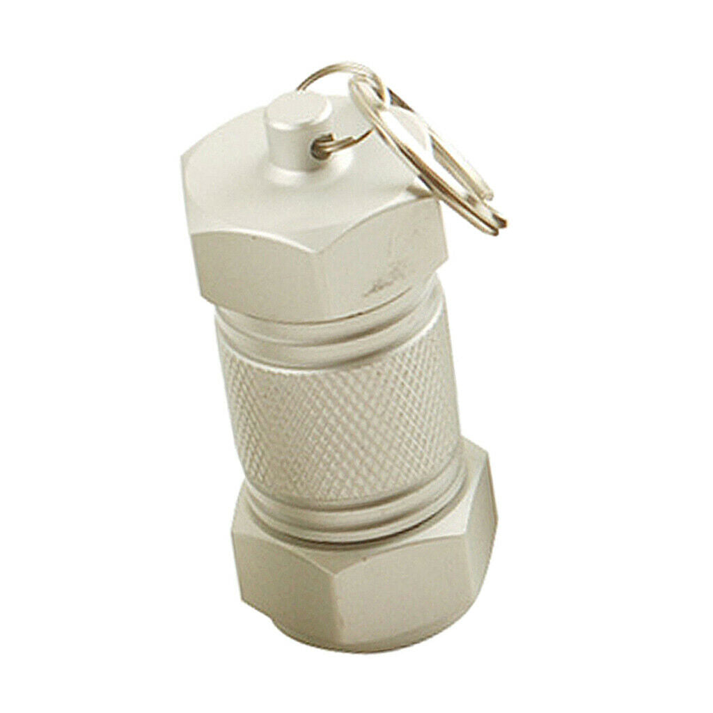 Mini Waterproof Pill Box Case Container Capsule Keychain Key Fob Holder