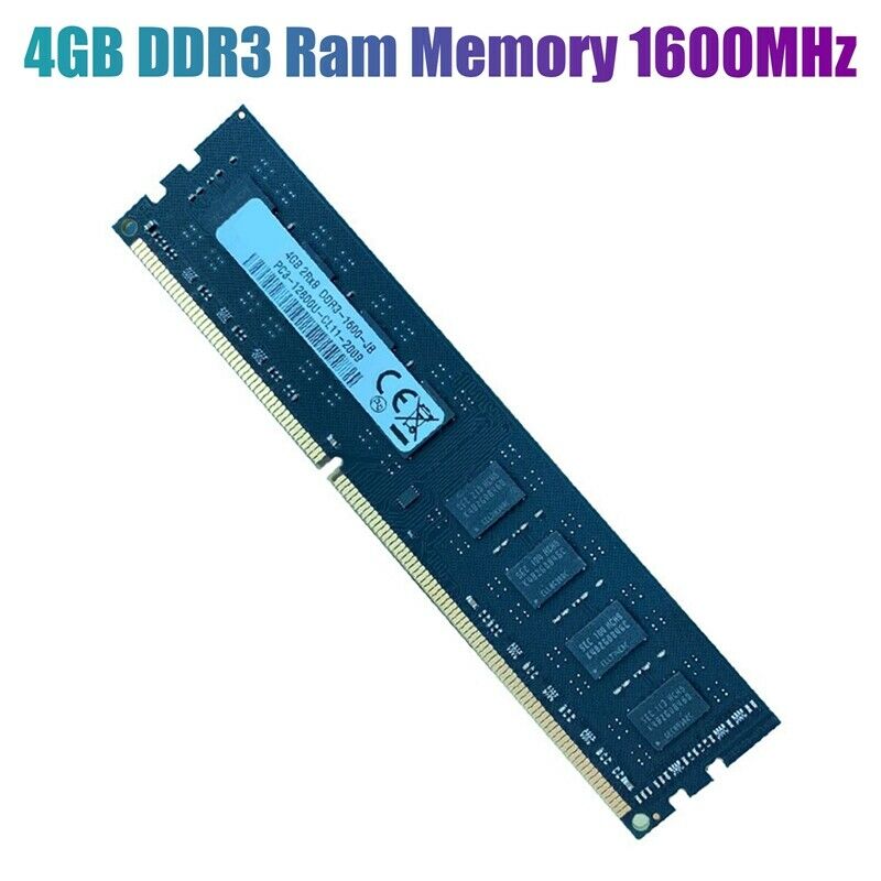 4GB DDR3 Ram Memory 1600MHz PC3-12800 DIMM 240 Pins Support Dual Channel for IZ6
