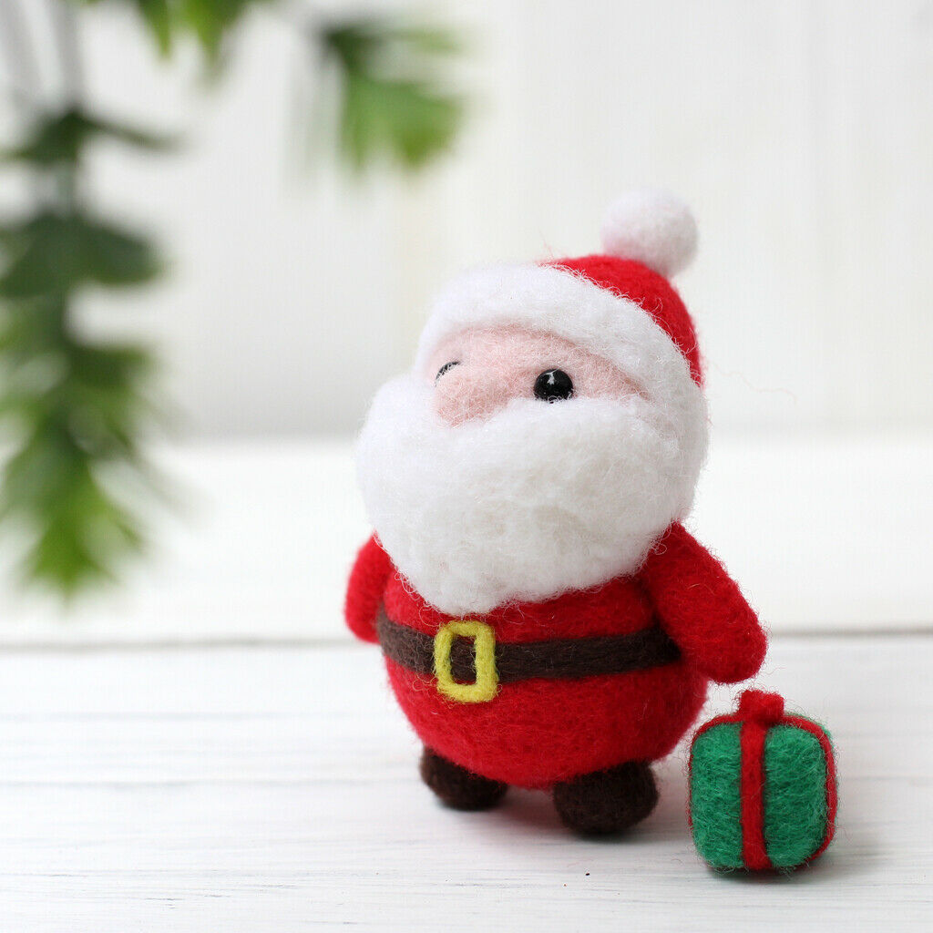 5 Sets Santa Claus Handmade Der  Felting Kit for Adults Kids DIY Gifts