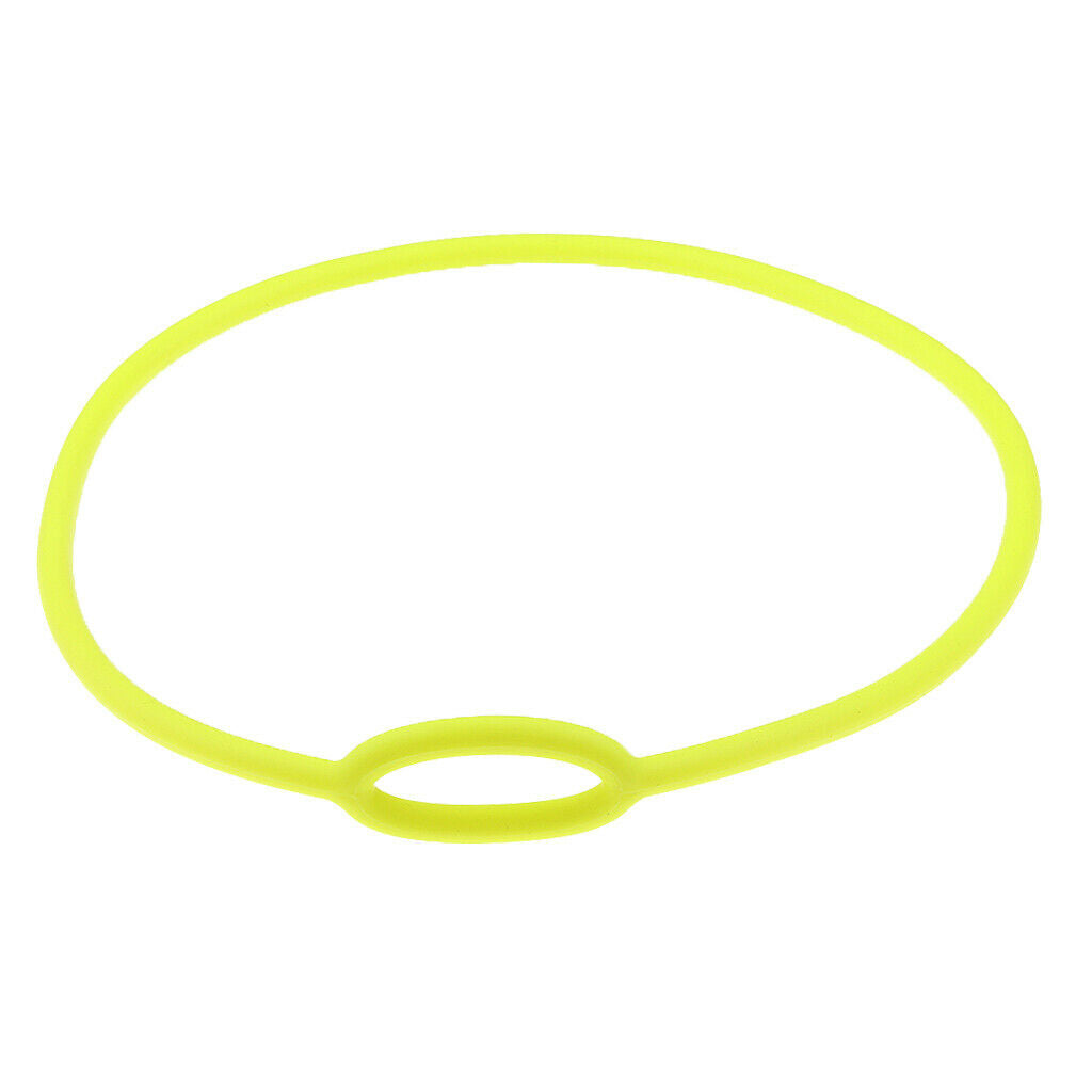 2X Scuba Diving Dive Silicone Regulator Necklace Holder Accessories 62cm Yellow