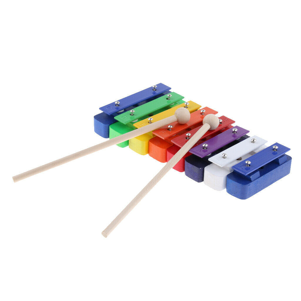 Novelty Wood Children Hand Percussion Toys Colorful 8-notes Xylophone Sound