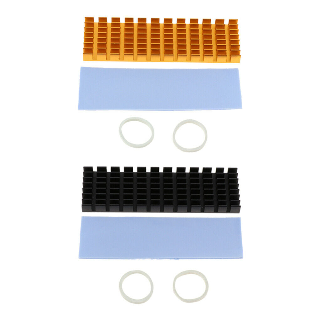 2 Pack PCIe M.2 SSD 2280 Heatsinks Cooler DIY Laptop PC Memory Cooling Fin +